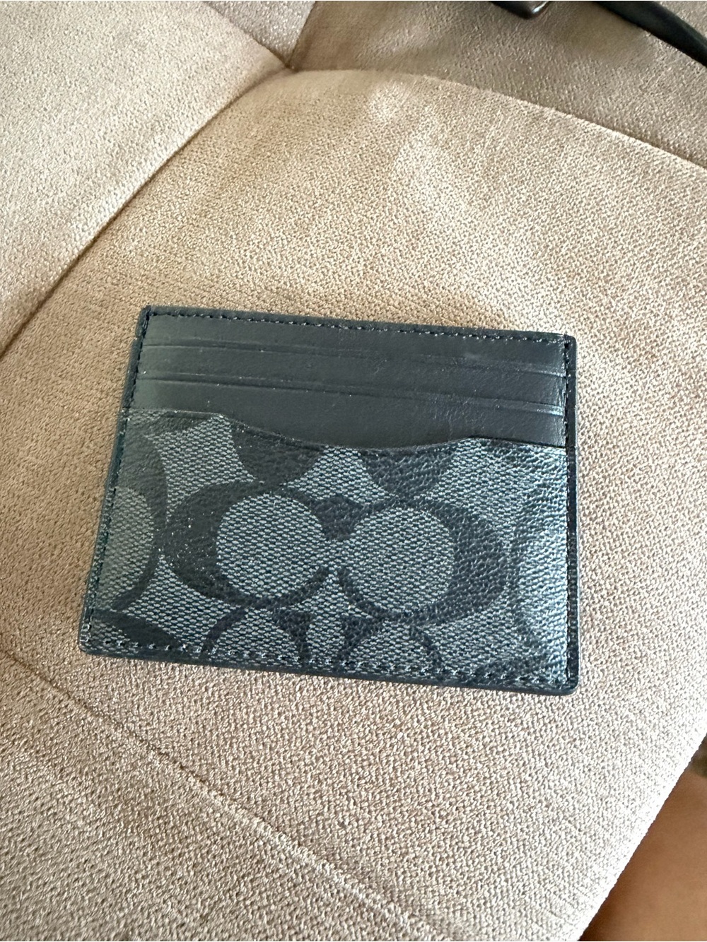 Coach Men's Black Signature Card Holder